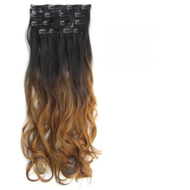 Clip in set STANDARD wavy - shade ombré