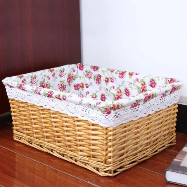 Wicker square rattan baskets