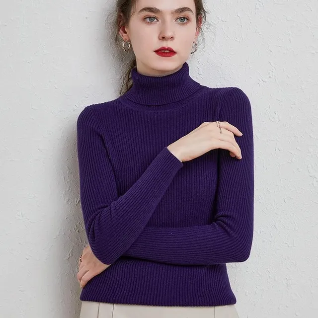 Women's winter cashmere sweater with turtleneck Heliar