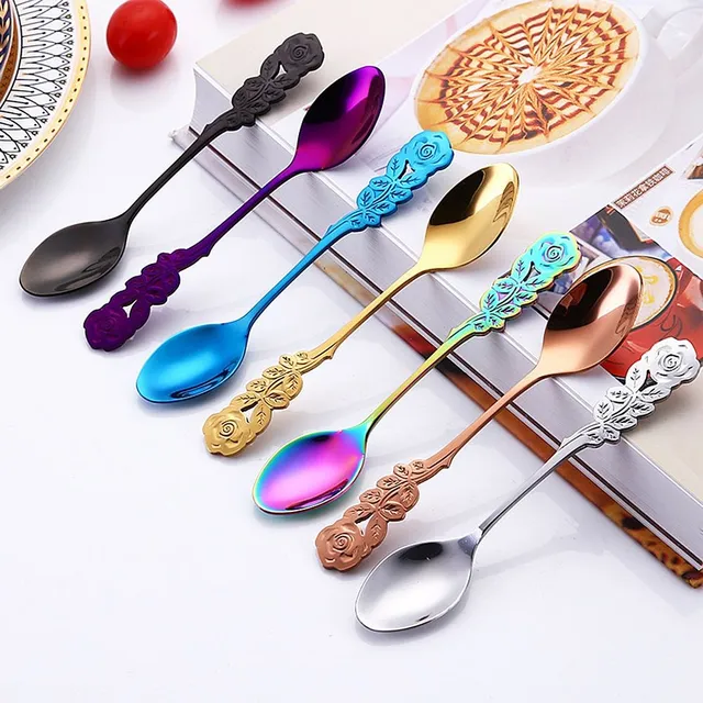 Coffee spoon with rose