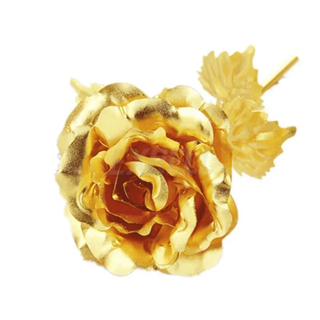 Artificial colored roses with gold color