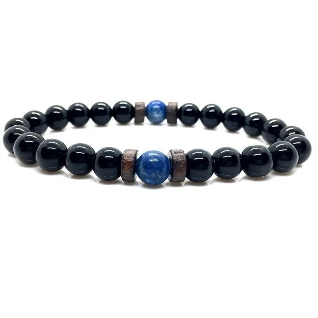 Men's fashion bracelet made of lava stones Allen 10