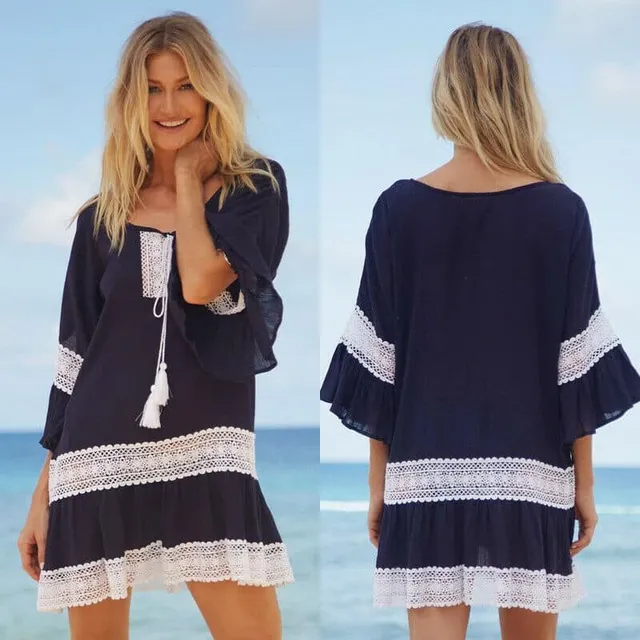 Beach tunic with embellishment Sara