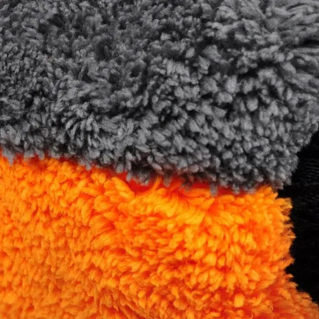 Hladké a omáčkové pracie rukavice od plnené autom vo farbe oranžovo-šedé