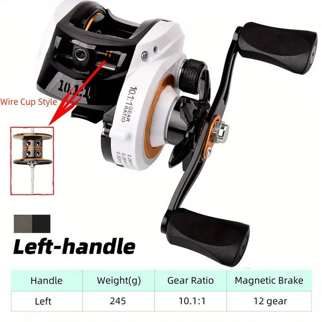 Max Drag reel 10.1:1 with high gear ratio and metal coil