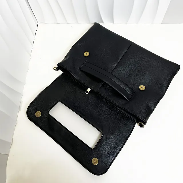 Dámská velkokapacitní aktovka, jednoduchá univerzální kabelka na rameno, obálková taška, kancelářská taška na tablet
