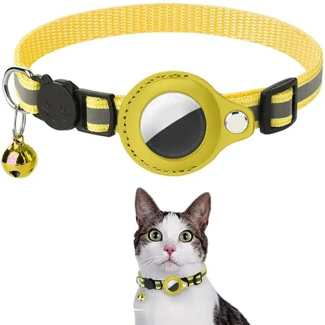 Anti-lost collar for cats with tracking device sleeve - various colours Ashur