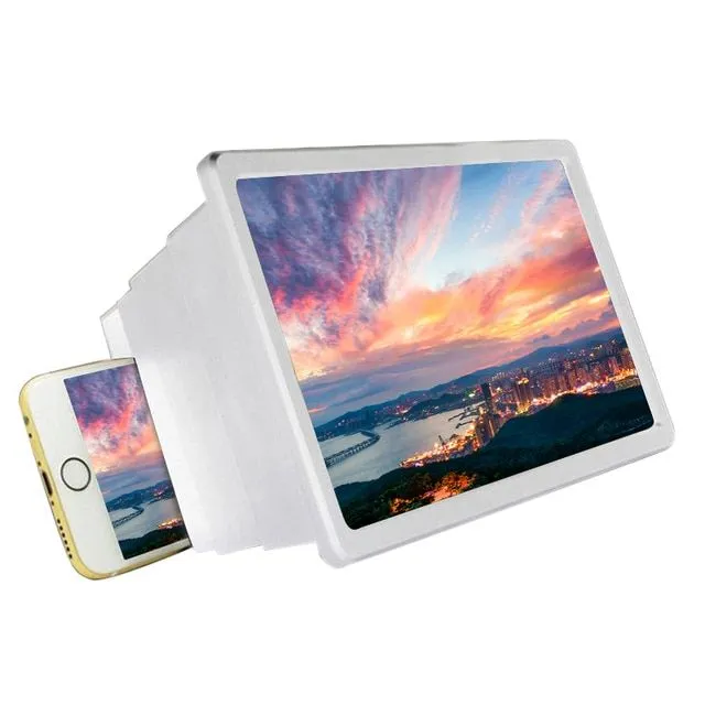 Portable screen magnifier with mobile phone holder