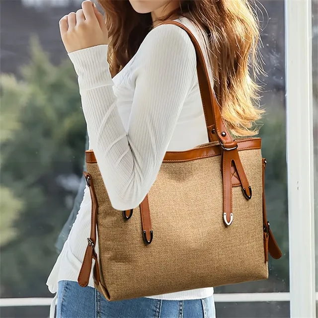 Trendy women's tote bag with large capacity, comfortable and stylish bag for everyday wear