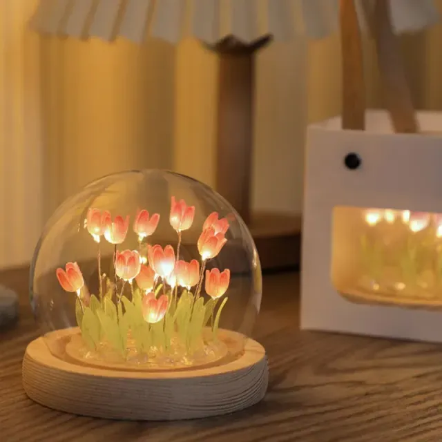 Tulip Night Light Ručne DIY materiály Domáce dekorácie