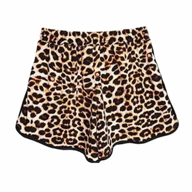 Pantaloni scurți de vară sexy pentru femei cu model de leopard