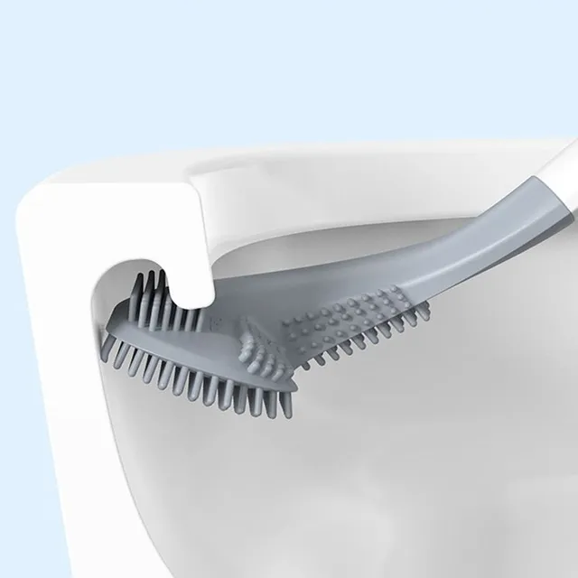 Wall-mounted cleaning brush for toilets