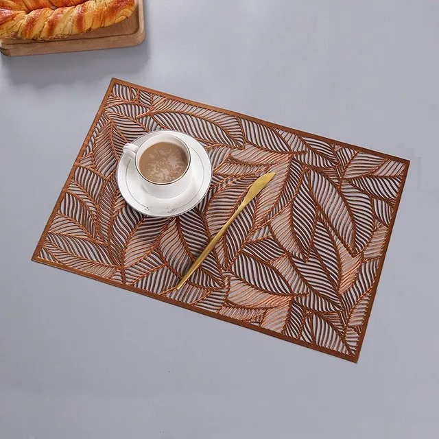 Set de table avec motif de feuilles