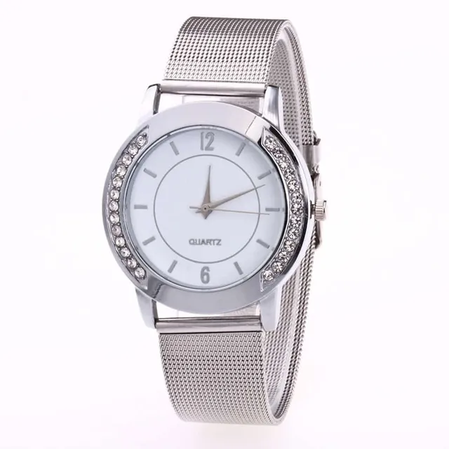 Ladies tasteful watch with rhinestones