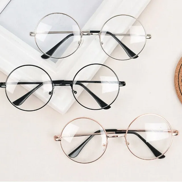 Unisex round nondioptric vintage glasses