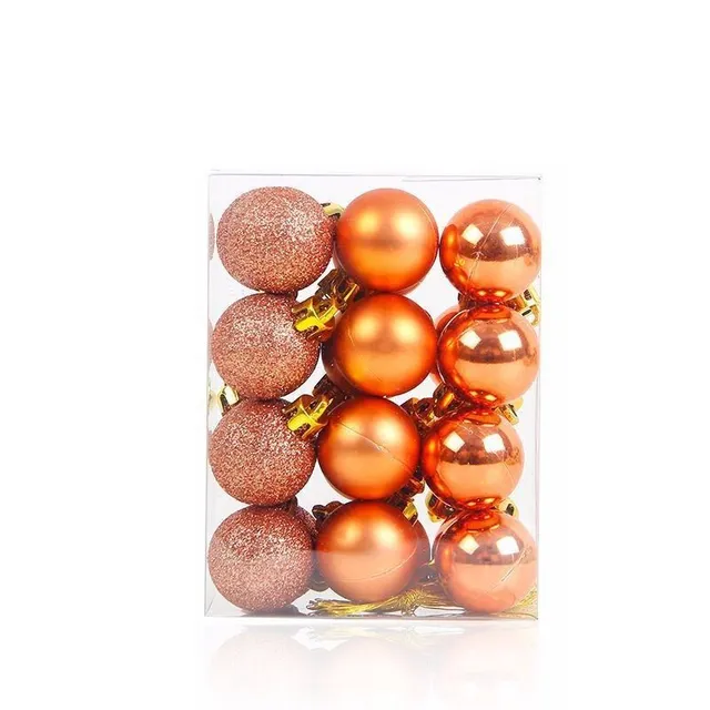 Christmas balls 24 pcs oranzova