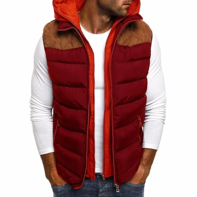 Men's winter vest with hood Bladee