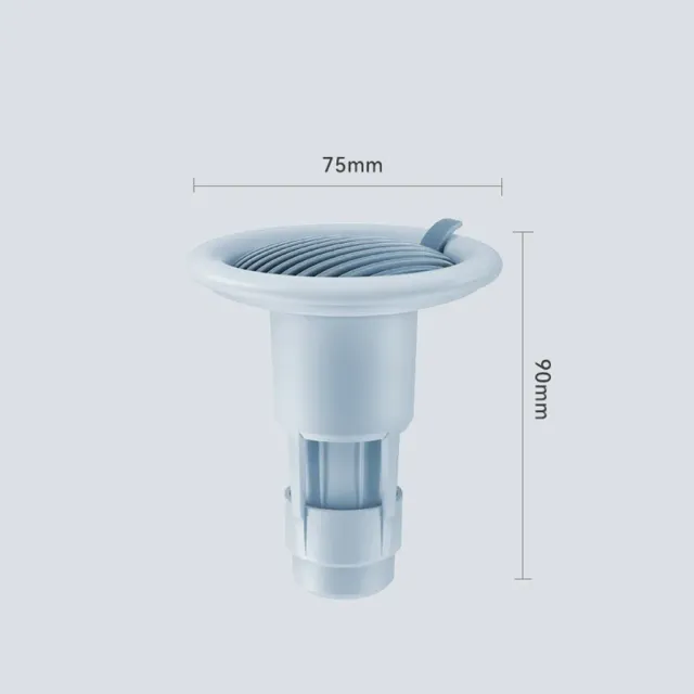 Podlahový odtokový filter so zátkou v kúpeľni na zachytávanie vlasov, s ochranou proti spätnému toku, vhodný aj pre kuchynský drez