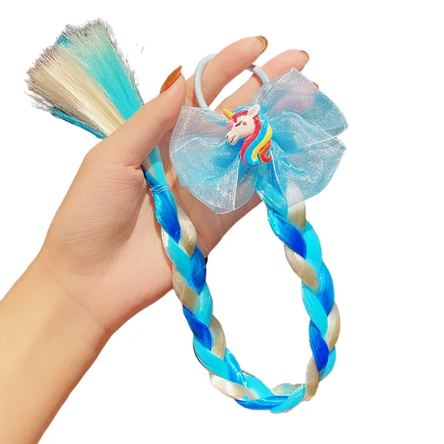 Hair rubber with hair extensions for children