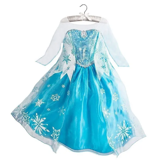 Dívčí šaty princezna Elsa s vločkami