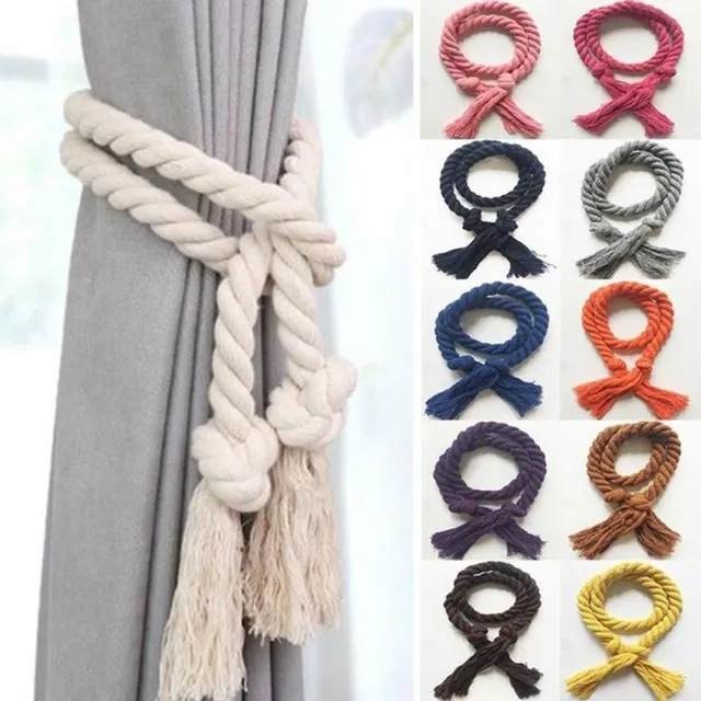 Dekoratív kötél különböző színekben függönyökhöz