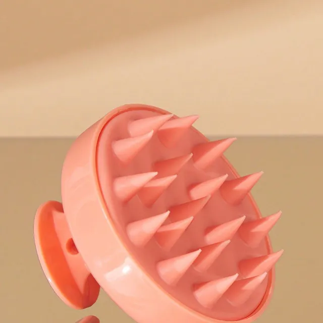 Massage and exfoliating silicone hairbrush - care for healthy and shiny hair