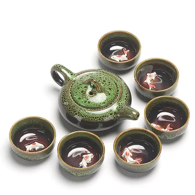 Porcelain tea set 7 pieces C122