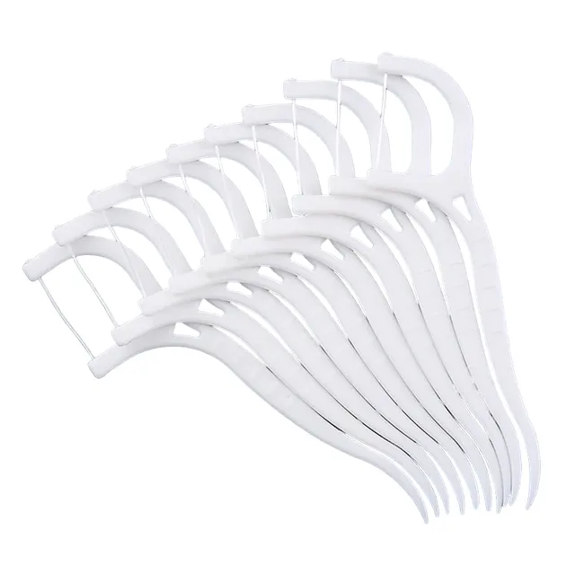 Dental toothpicks with thread 100 pcs