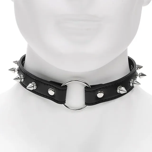 Choker with barbs - black