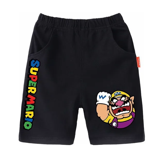 Trendy children's shorts printed with the popular animated film Super Mario