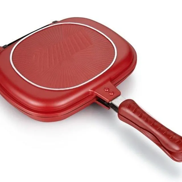 Double-sided barbecue pan 28 cm