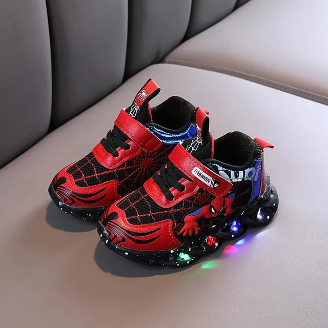 Children's glowing shoes Spiderman