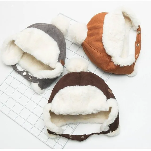 Children's sheepskin boots with fur