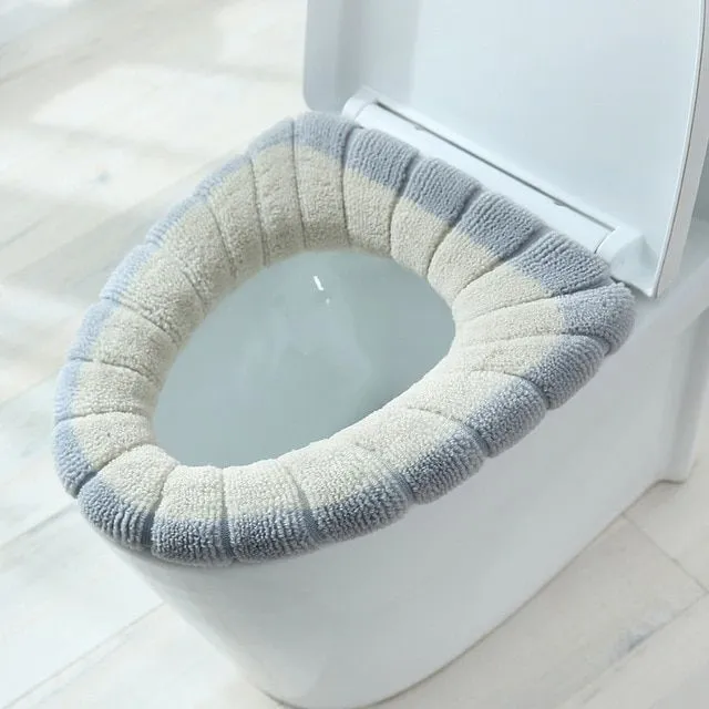 Fluffy plush toilet seat covers
