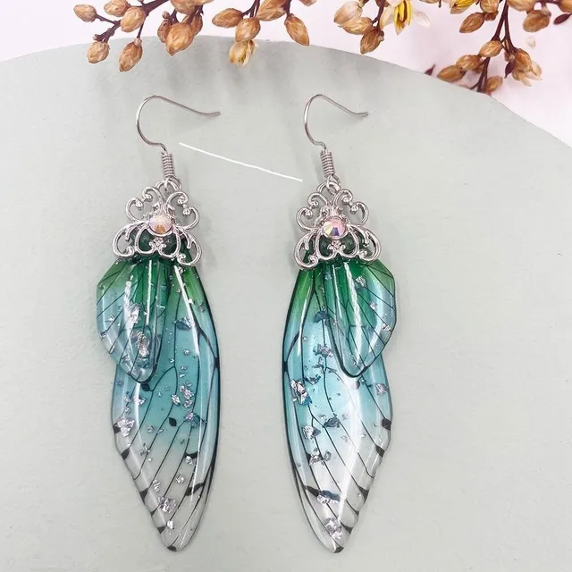 Women's dangle earrings wings Jeanice