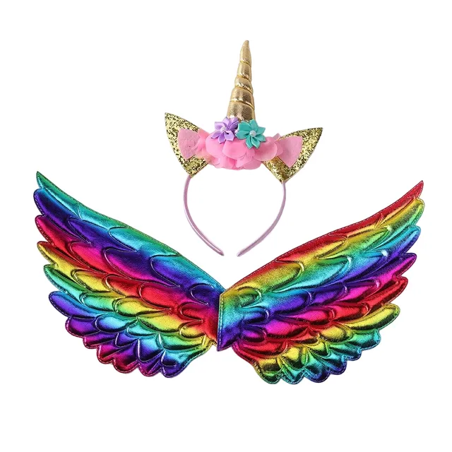 Children's wings of unicorn with headband