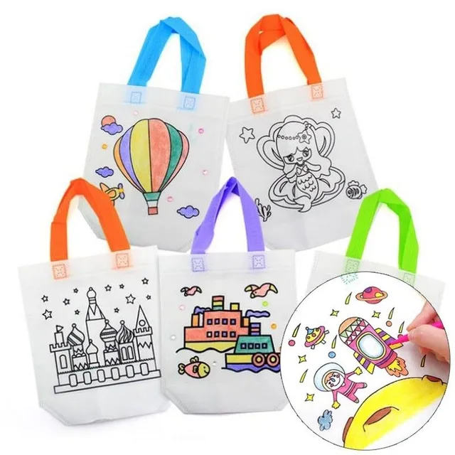 Sac à colorier pour enfants - 10 pièces