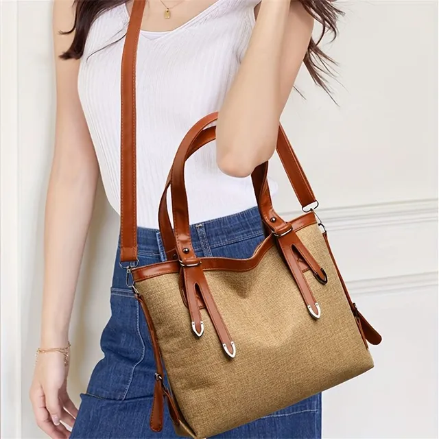 Trendy women's tote bag with large capacity, comfortable and stylish bag for everyday wear