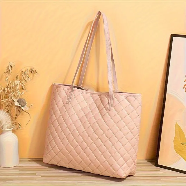 Women's spacious PU leather bag with embroidery pattern - casual and universal