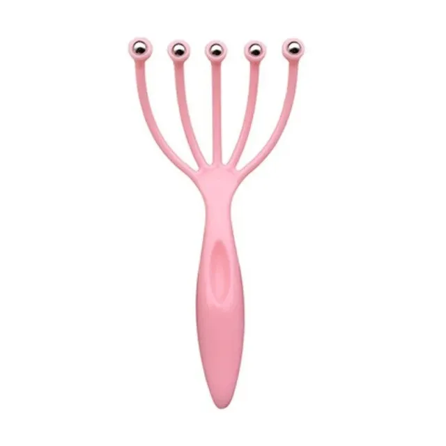 Dispozitiv de masaj pentru scalp cu 5 bile de oțel - Instrument antistres pentru masajul scalpului 19 x 9 x 3 cm