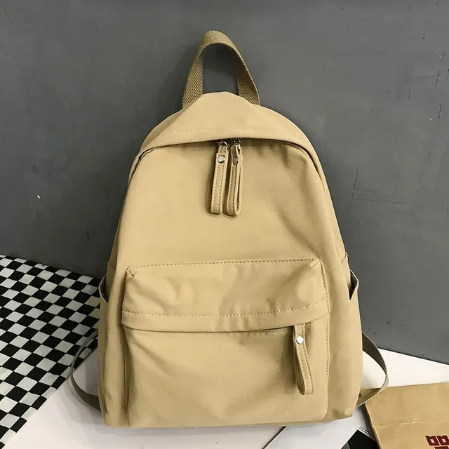 Solid colour spacious student backpack - 4 colours