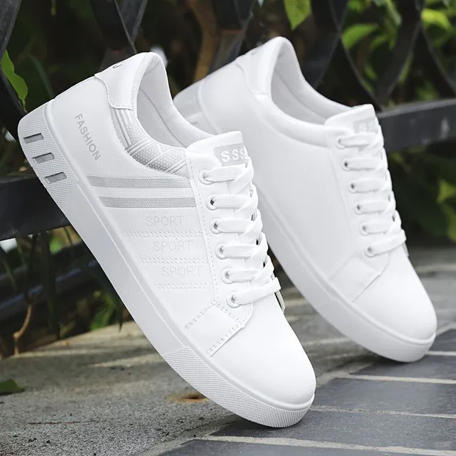 Male stylish low skateboard sneakers for outdoor activities