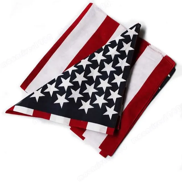 Scarf with American flag printing