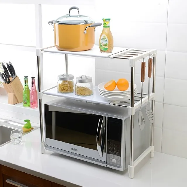 1pc multifunctional microwave Stainless steel shelf adjustable