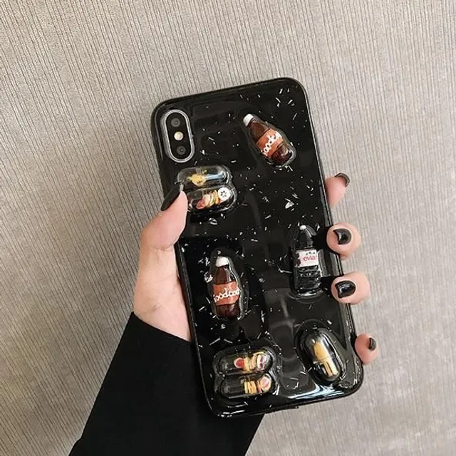 Průhledné láhve Kapsle Iphone kryt pouzdro