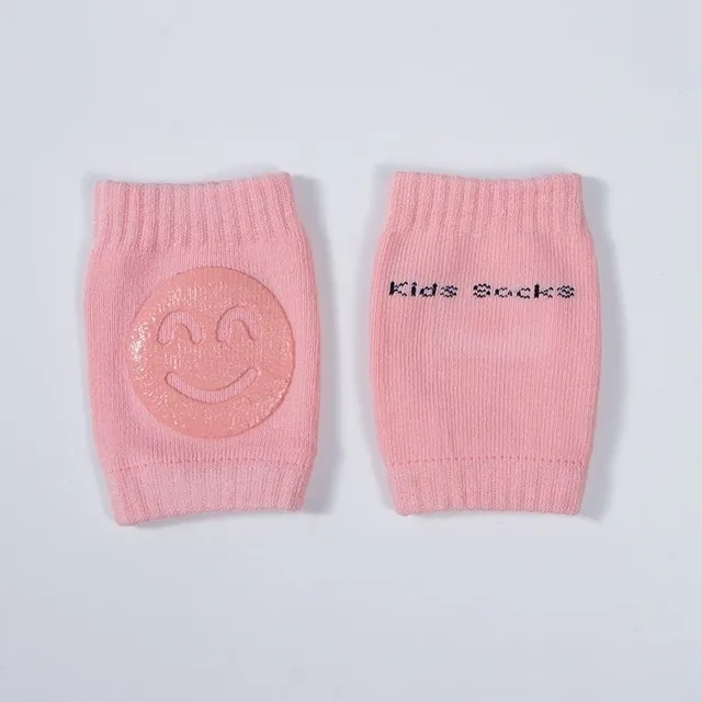 Baby knee pads with smiley face