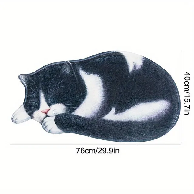 Smooth, fast-drying and anti-slip pad with cat pattern