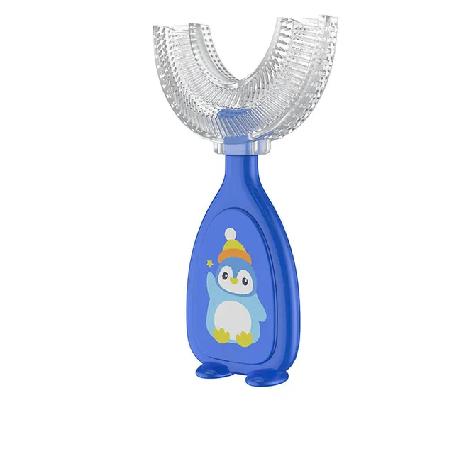 U-shaped silicone toothbrush for children's teeth and gums