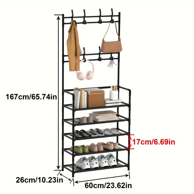 Viaceré paláková copá na topánky s liceakom - Practical organizer with storage priestorom pre entrance hall