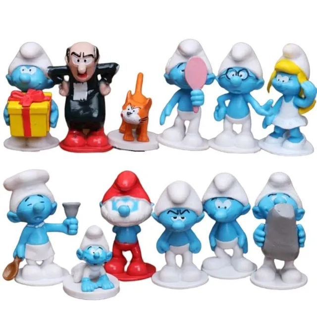 Figurines Schtroumpfs - 12 pcs